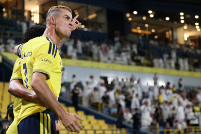 Cristiano Ronaldo anotó el segundo gol de Al-Nassr en la victoria ante Abha, por la liga de Arabia Saudita.