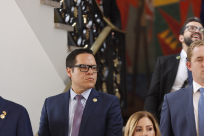 El secretario de la Administración Pública José Julio Neira en el Palacio de Carondelet.