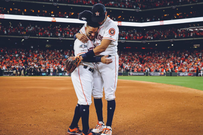 José Altuve durante su participación con los Astros de Houston en las Grandes Ligas.