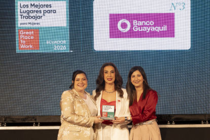 Banco Guayaquil se ubicó en el tercer lugar del ranking de Great Place to Work para mujeres en Ecuador.