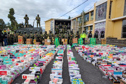 El operativo en El Tejar permitió localizar 600 mil cigarrillos de presunto contrabando, valorados en $150 mil, según las autoridades.
