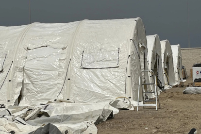 Tiendas para refugiados en Ceuta.