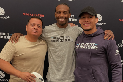 Mayton Perea tras cumplir con el peso requerido para su combate en el Dana White Contender Series.
