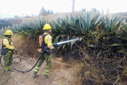 En San Juan de Chuspiyacu, en Tumbaco, se registró un incendio forestal, Días después ocurrió otra emergencia por una quema de follaje.