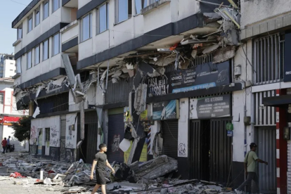 Viviendas destruidas por el terremoto en Colombia.
