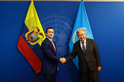 Noboa visitará a finales de septiembre Nueva York para participar en la Asamblea General de la ONU.