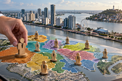 Una propuesta plantea dividir Guayaquil en 10 distritos, cada uno con sus propias autoridades, como alternativa para reorganizar la administración y el crecimiento de la ciudad.