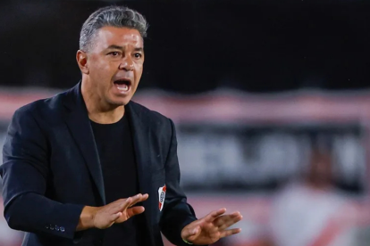 Marcelo Gallardo cuando dirigía a River Plate.