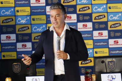 En la Casa de la Selección, en Quito, el técnico Marcelo Gallardo asumió el mando de la Tricolor.