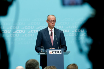 El Canciller alemán y líder de la Unión Demócrata Cristiana (CDU) Friedrich Merz en Berlín, Alemania, 21 de septiembre de 2026.