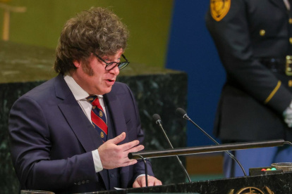 El presidente de Argentina, Javier Milei, en la Asamblea General de la ONU.