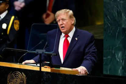 Donald Trump, presidente de Estados Unidos, en su intervención en la ONU.