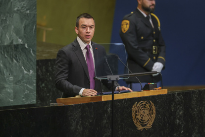 Daniel Noboa, presidente de Ecuador, en el 81 periodo de sesiones de la Asamblea General de la ONU.
