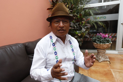 Guillermo Churuchumbi, coordinador nacional del movimiento Pachakutik.