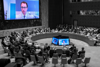 Dario Amodei, de Athropic, interviene virtualmente en  la Asamblea  de la ONU.