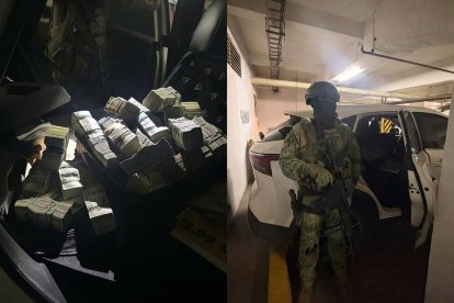 El dinero fue hallado en el interior de un vehículo estacionado en La Garzota, en el norte de Guayaquil.