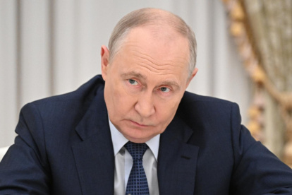 El presidente ruso, Vladímir Putin, durante una reunión este lunes 28 de septiembre en el Kremlin de Moscú, Rusia.