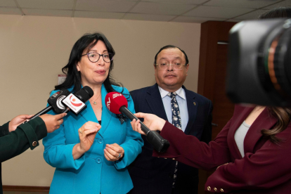 Ayer, Solanda Goyes acudió a una unidad de tránsito, donde negaron la acción de protección en contra de la Fiscalía.