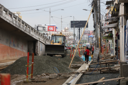 Estado actual de la obra en la Alborada este miércoles 30 de septiembre.