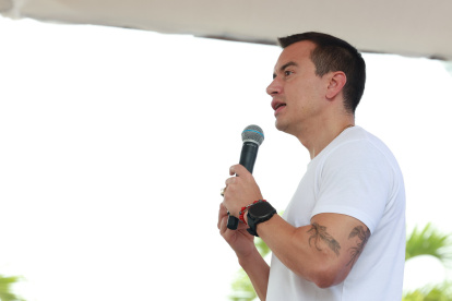 El presidente Daniel Noboa fue el encargado de anunciar el programa Jóvenes en Acción.