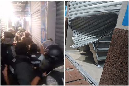Militares y personal del Senae allanaron locales en la Bahía de Guayaquil, la noche del sábado 3 de octubre.