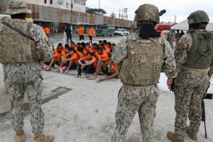 Imagen de privados de la libertad de la Cárcel de Esmeraldas, compartida por el SNAI.