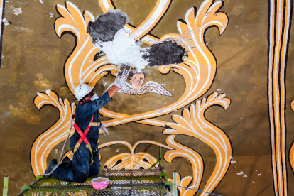 Las cúpulas exteriores de la Capilla del Rosario fueron impermeabilizadas para frenar las filtraciones que habían alcanzado las pinturas del interior.