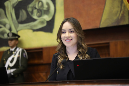 Mishel Mancheno es la actual presidenta de la Asamblea Nacional en reemplazo de Niels Olsen.