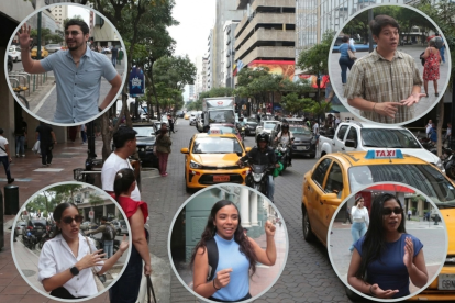 Rafael Naranjo (30 años), Bryan Manzaba (31), Angie Palma,  Astrid Blacio (21) y Arleth Zambrano (21) visualizan una ciudad segura, con desarrollos tecnológicos y oportunidades.
