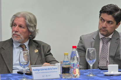 Rodrigo Gómez de la Torre y Andrés Robalino, del Comité Empresarial Ecuatoriano