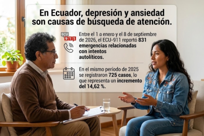 Imagen, trabajada con IA, para graficar una consulta entre psicólogo y paciente.