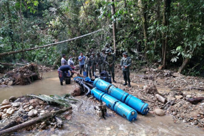 Imagen referencial. La minería ilegal en Sucumbíos ha originado operativos de las Fuerzas Armadas.