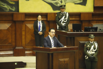 David Rosero, vocal del CPCCS, habló por más de dos horas ante el Pleno de la Asamblea Nacional.