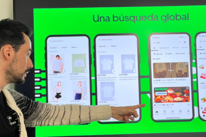 Sepúlveda muestra resultados de búsqueda de Uber Eats en Chile y Japón. Desde Santiago se mejoró la búsqueda de productos de supermercado en el mercado japonés.