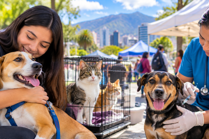 Perros y gatos podrán recibir atención veterinaria y encontrar un hogar en las ferias organizadas por la Unidad de Bienestar Animal de Quito.