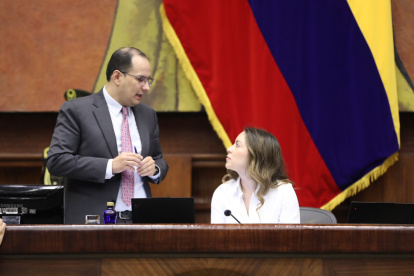 Mishel Mancheno es la presidenta de la Asamblea Nacional de Ecuador.