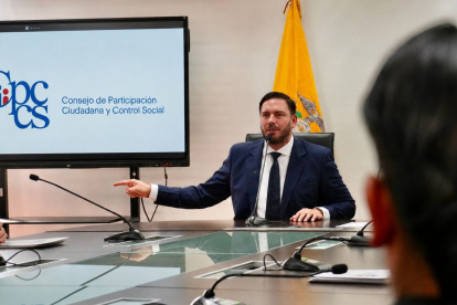 Andrés Fantoni es presidente del CPCCS y candidato a la reelección.