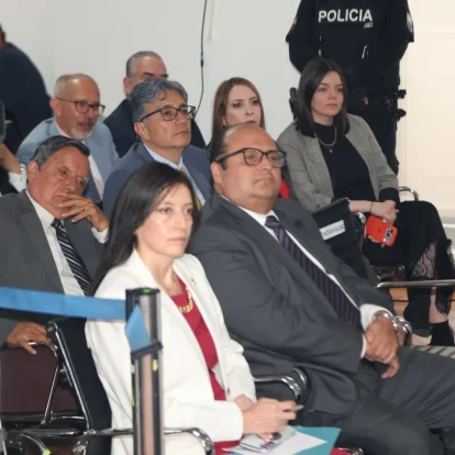 El presidente de la Corte Nacional de Justicia Marco Rodríguez asistió a la defensa del plan de trabajo de Mercedes Caicedo en el CPCCS.