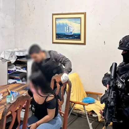 Uno de los allanamientos que se ejecutaron en Santa Elena.