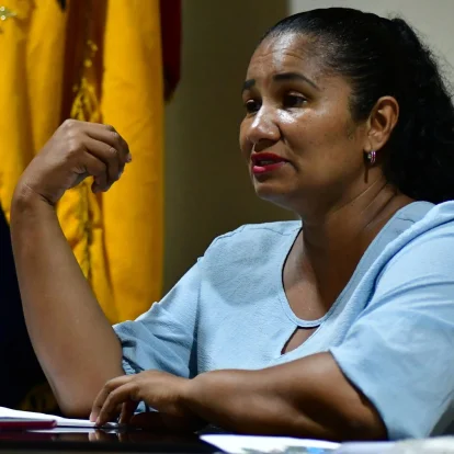 Gabriela Menéndez, presidenta de la UNE Guayas.