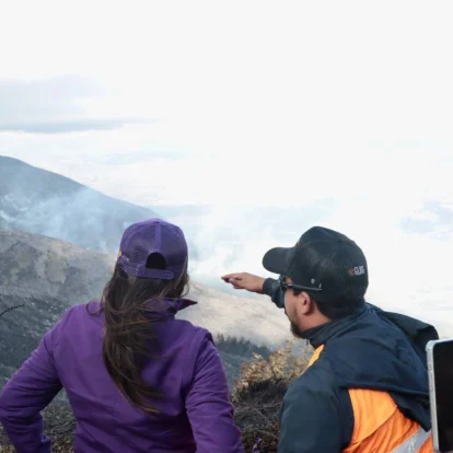 Imagen de la ministra de Gobierno, Nataly Morillo, en el sitio.
