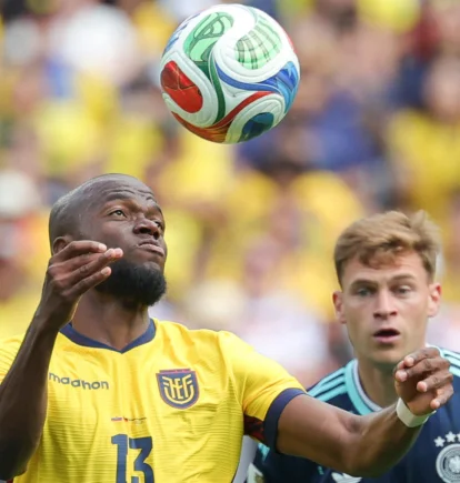 Mundial 2026: Enner Valencia, en el partido de Ecuador ante Alemania.