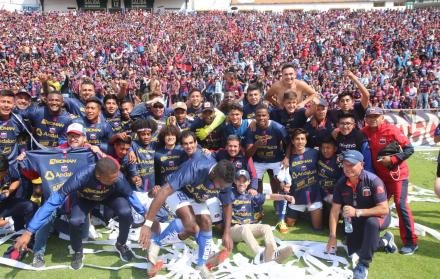 Victoria de Deportivo Quito en la final de la Copa Pichincha, el pasado fin de semana, en el estadio Atahualpa.