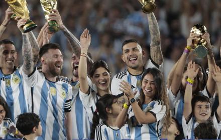 messi argentina festejo campeon mundial