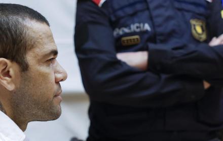 El exjugador brasileño del FC Barcelona Dani Alves, durante el juicio por la violación de una mujer