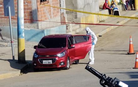 POSORJA, EN ESTE VEHICULO ASESINARON A UN HOMBRE