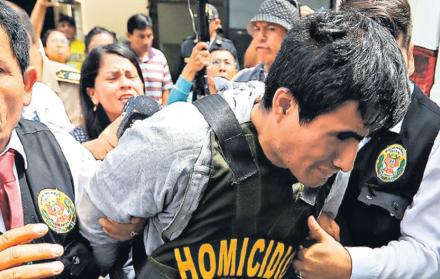 Juan Huaripata, de 28 años, fue detenido y puesto a órdenes de la justicia peruana tras apuñalar a su pareja Jesica Tejeda y matar a dos de sus hijos. 
