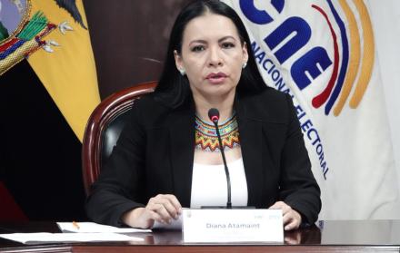 Diana Atamaint, presidenta del Consejo Nacional Electoral.