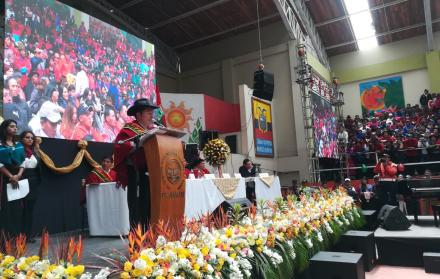 Imágenes de la ceremonia de posesión de Delfín Quishpe.
