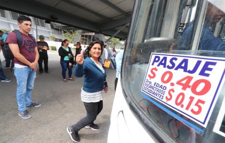 Buses urbanos en Guayaquil.